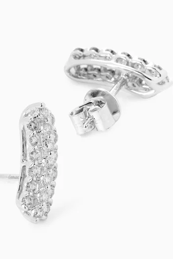 Pyramid Zenith Diamond Earrings in 18kt Gold