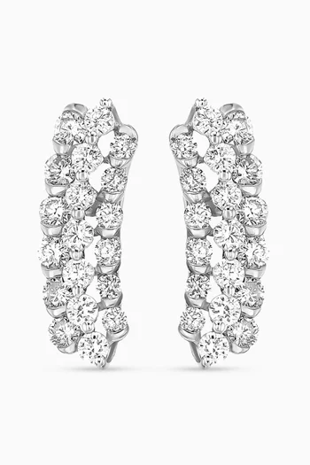 Pyramid Zenith Diamond Earrings in 18kt Gold