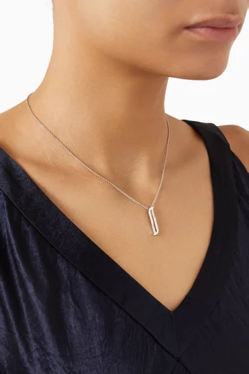 Alif Pavé Diamond Necklace in 18kt Gold