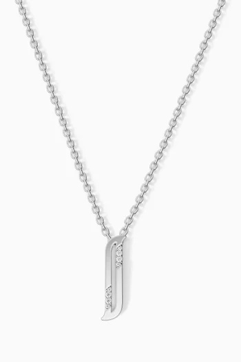 Alif Pavé Diamond Necklace in 18kt Gold