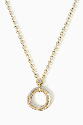 Revolve Trio Diamond Pendant in 18kt Gold
