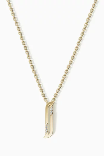 Alif Pavé Diamond Necklace in 18kt Gold