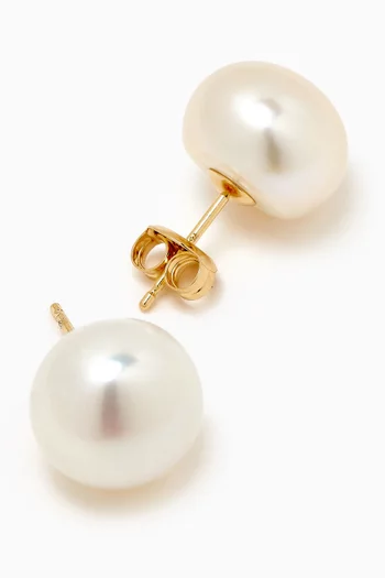 Kiku Pearl Earrings in 18kt Gold