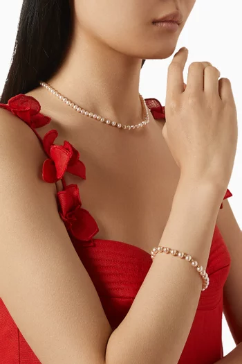 سوار كيكو مرصع باللؤلؤ ذهب عيار 18‏