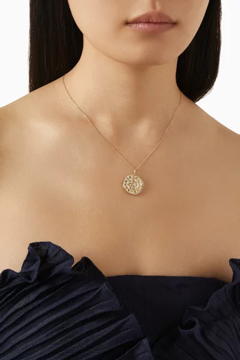 Farfasha Shams Mother of Pearl & Diamond Necklace in 18kt Gold