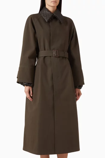 Water-repellent Trench Coat in Cotton