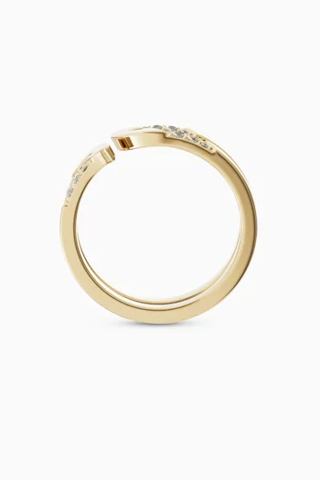 Alif Pavé Diamond Ring in 18kt Gold