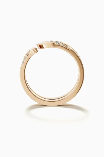 Alif Pavé Diamond Ring in 18kt Rose Gold