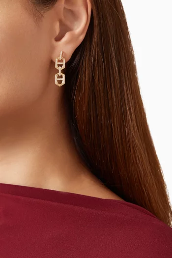 أقراط لينكس DD أيكونيكا مرصعة بالماس ذهب عيار 18