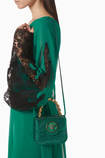 حقيبة لا ميدوسا مرصعة ستان