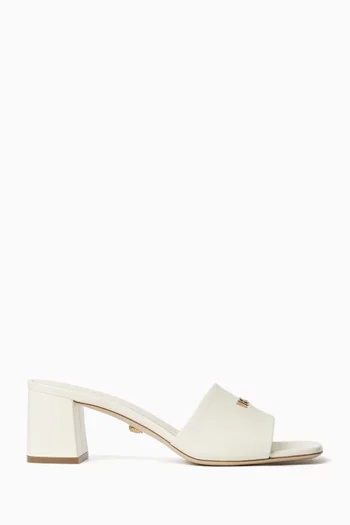 Logo 55 Mules in Lamb Leather