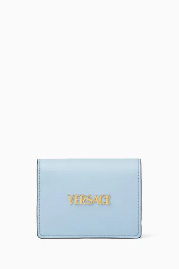 محفظة ثنائية الطي بشارة الماركة جلد