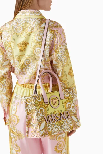 Small La Medusa Printed Tote Bag in Canvas