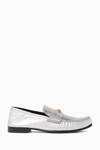 La Medusa Loafers in Laminated Nappa Leather