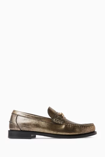Medusa 95 Loafers in Lizard-embossed Leather
