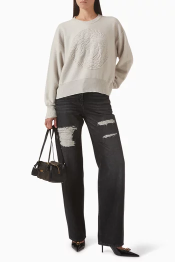 سويت شيرت بشعار ميدوسا مزيج كشمير