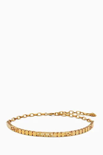 Greca Choker in Brass