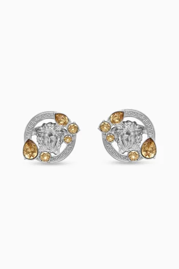 Medusa '95 Stud Earrings in Silver-tone Brass