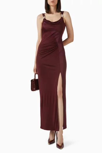 فستان سهرة بدرابيه جيرسيه