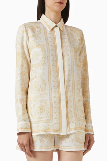 Barocco 92 Foulard-print Shirt in Silk-twill