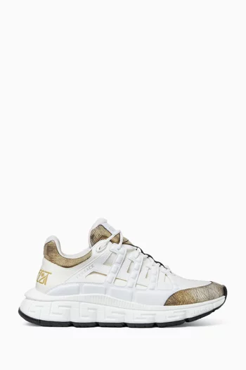 Barocco Trigreca Sneakers in Lizard-embossed Leather