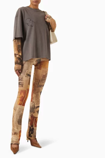 Embroidered Oversized T-shirt in Organic-cotton