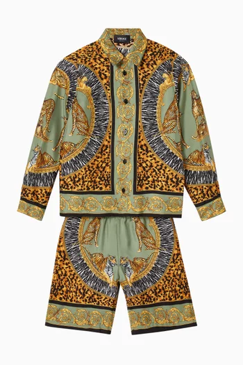 Wild Cats Shirt in Silk-twill
