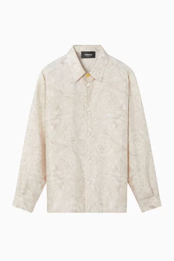 Barocco-print Shirt in Silk-twill