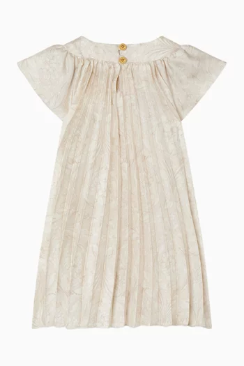 Barocco Pleated Dress in Twill