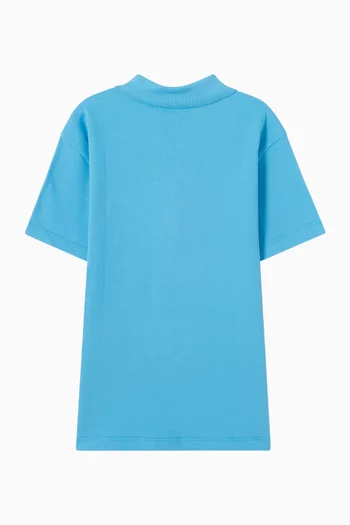 Embroidered Polo Shirt in Cotton-Piqué