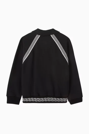 جاكيت مطرز بشعار ميدوسا صوف قطني