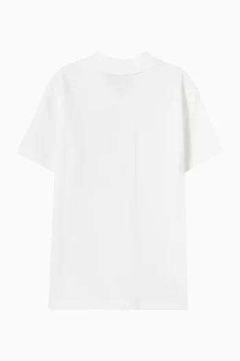 Embroidered Polo Shirt in Cotton-piqué