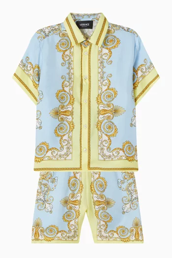 Barocco-print Shirt in Silk