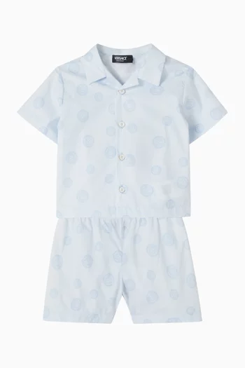 طقم قميص وبنطال بشعار ميدوسا