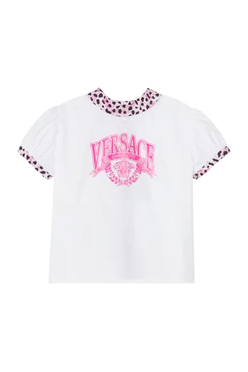 تي شيرت بنقشة جلد الفهد قطن بوبلين