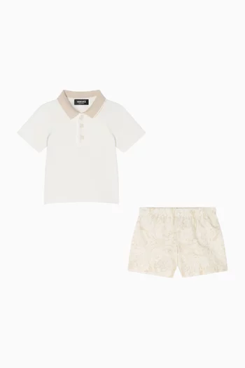 Barocco Polo Shirt Set in Cotton