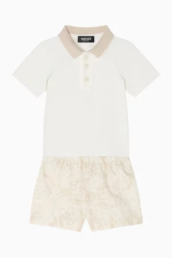 Barocco Polo Shirt Set in Cotton