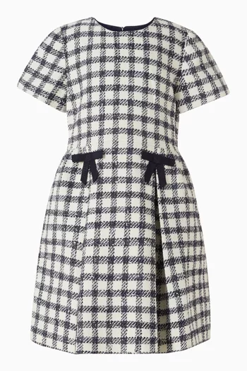 فستان بوكليه بنقشة مربعات