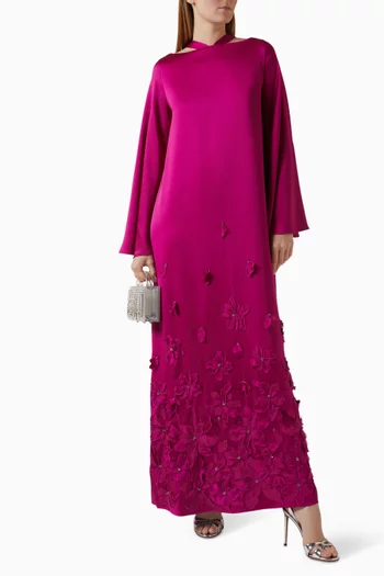 3D Floral Appliqué Kaftan