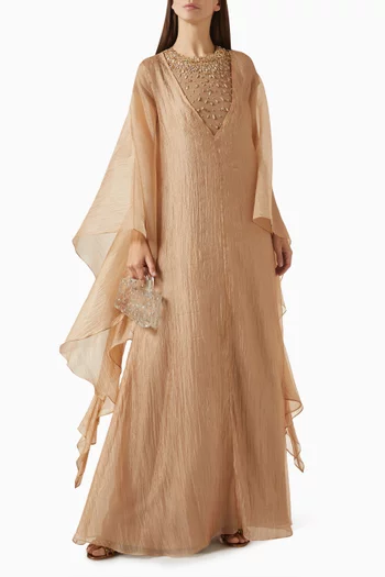 قفطان بدرابيه مطرز بالخرز