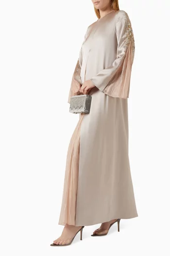 Embellished Kaftan in Satin