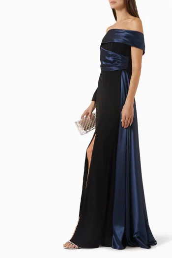 Draped Off-shoulder Dress