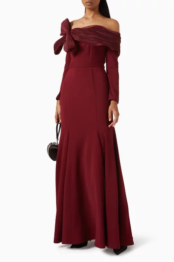 Bow Off-shoulder Dress