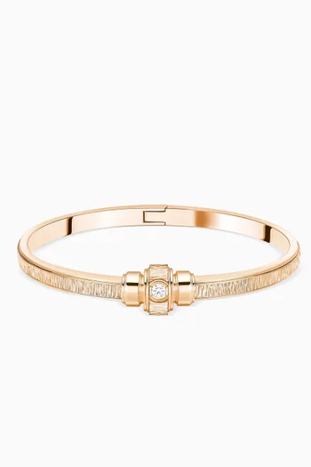 سوار بوزيشن مرصع بالماس ذهب وردي عيار 18