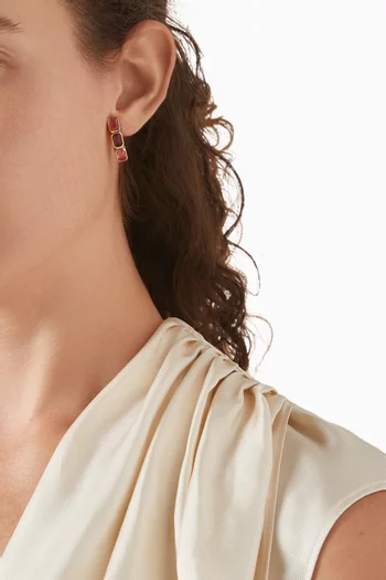 أقراط نصف دائرية بمشبك من الثمانينيات