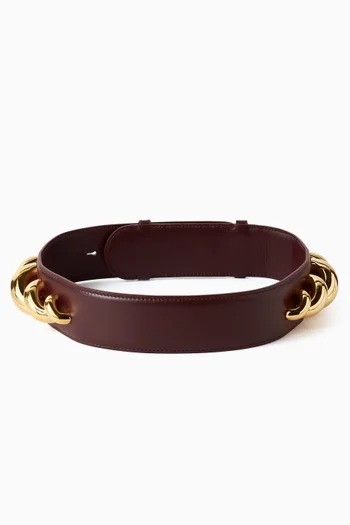 Thin Hoop Belt in Leather