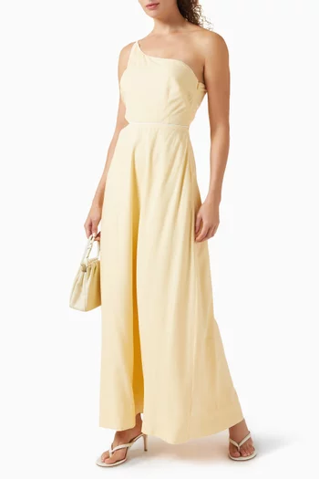 فستان سيل بفتحة رقبة بكتف مكشوف