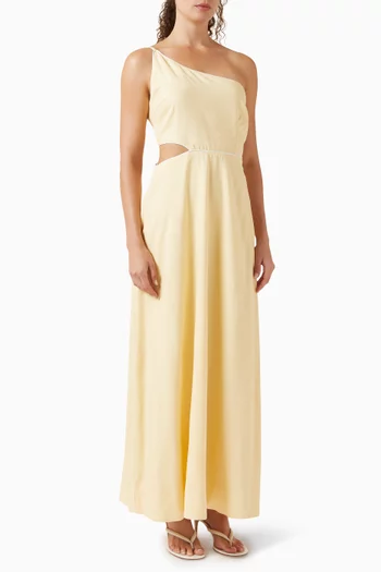 فستان سيل بفتحة رقبة بكتف مكشوف