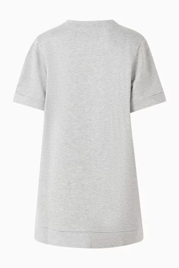 Logo Puff-sleeve Dress