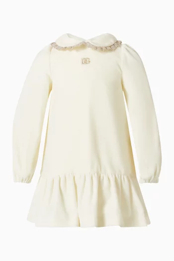 فستان وسروال تحتي مخملي ناعم 